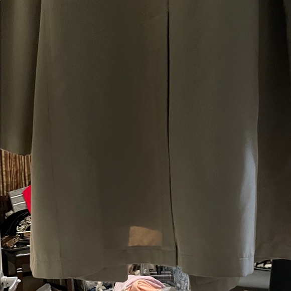 Men's Beige Trench Coat with Plaid Lining - Picture 12 of 12